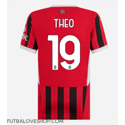 Dres AC Milan Theo Hernandez #19 Domáci pre Ženy 2024-25 Krátky Rukáv